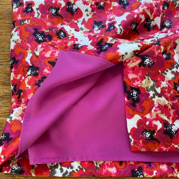 Ann Taylor Sleeveless Dress 2P Red/Black Floral - Picture 11 of 14